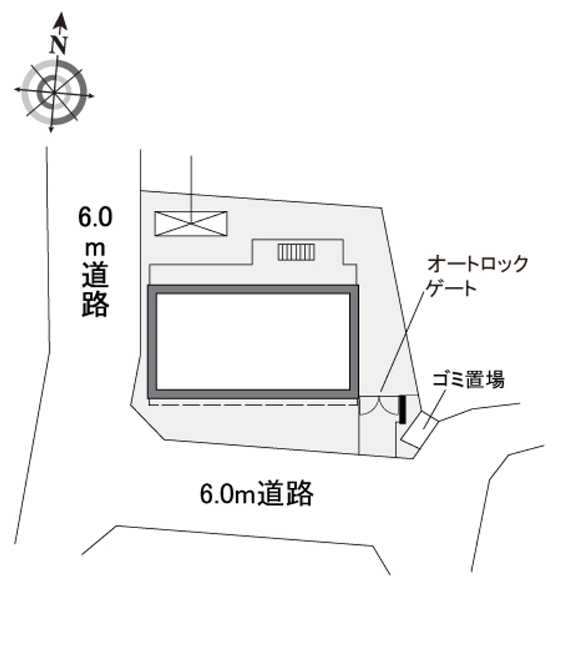 レオパレスリバー　Ｋ 配置図