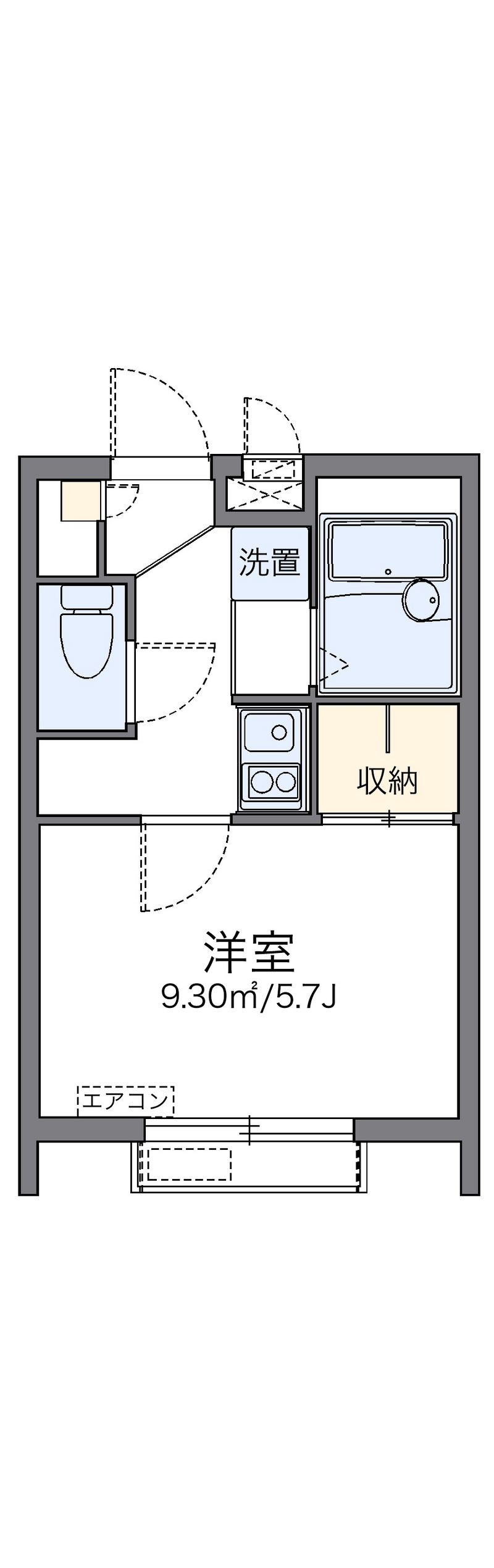 レオパレスニ中前一 間取図