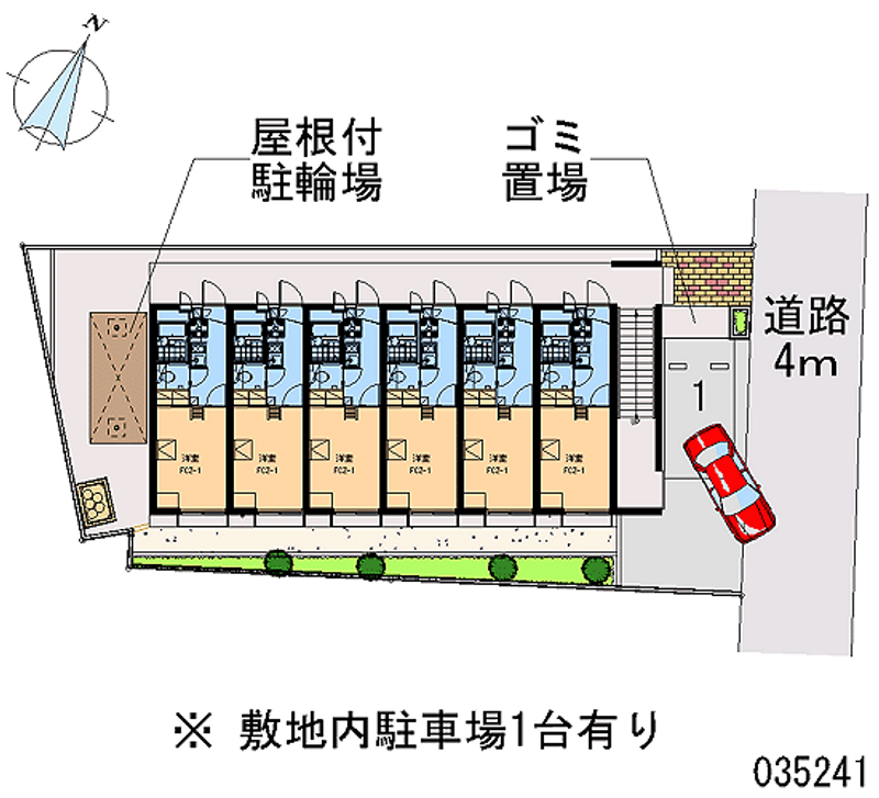 レオパレスクレール岸町 区画図