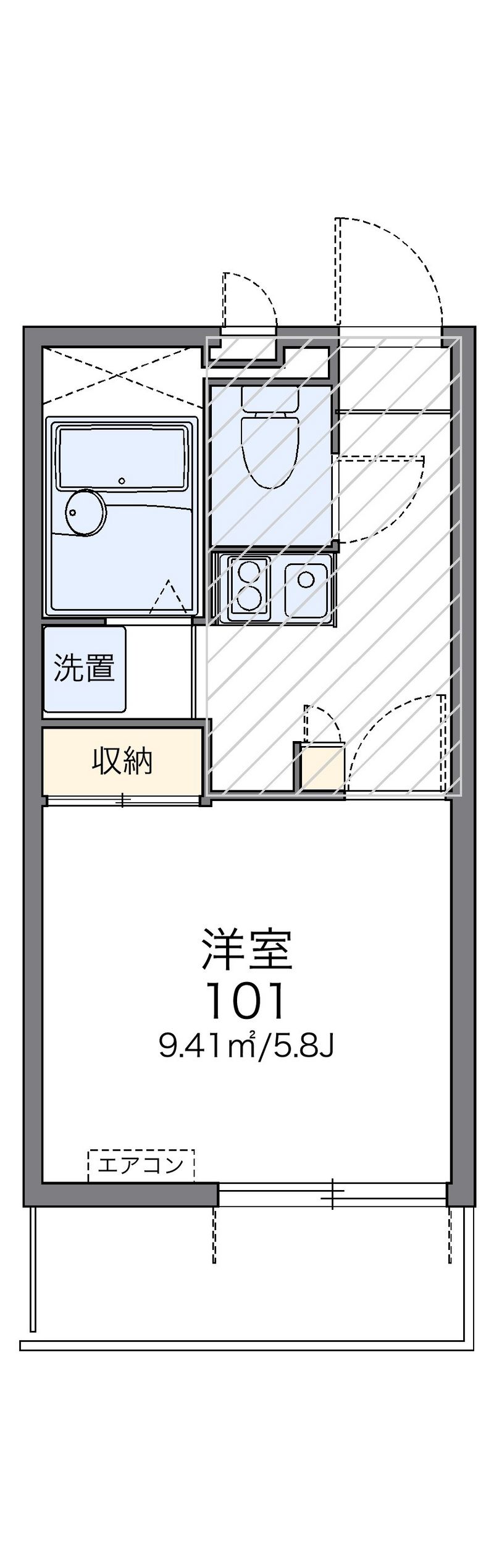 レオパレスブルーパイン松本 間取図