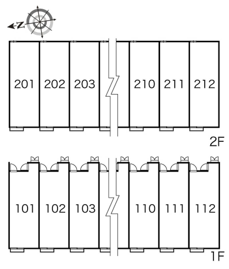 レオパレスパステル雅 間取配置図