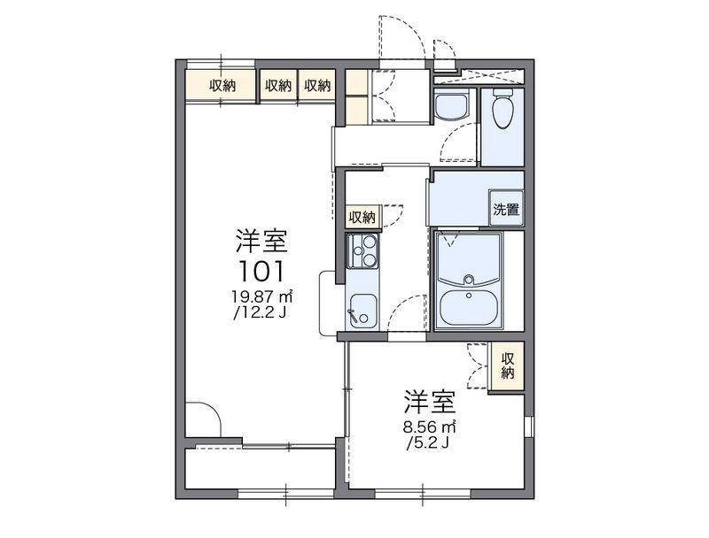 レオパレスグリーンヒル 間取図