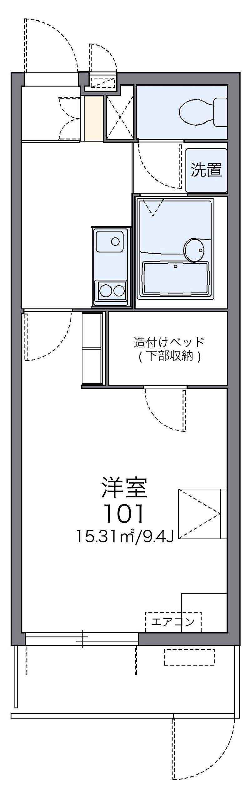 レオパレスＭＩＮＡＭＩⅢ 間取図