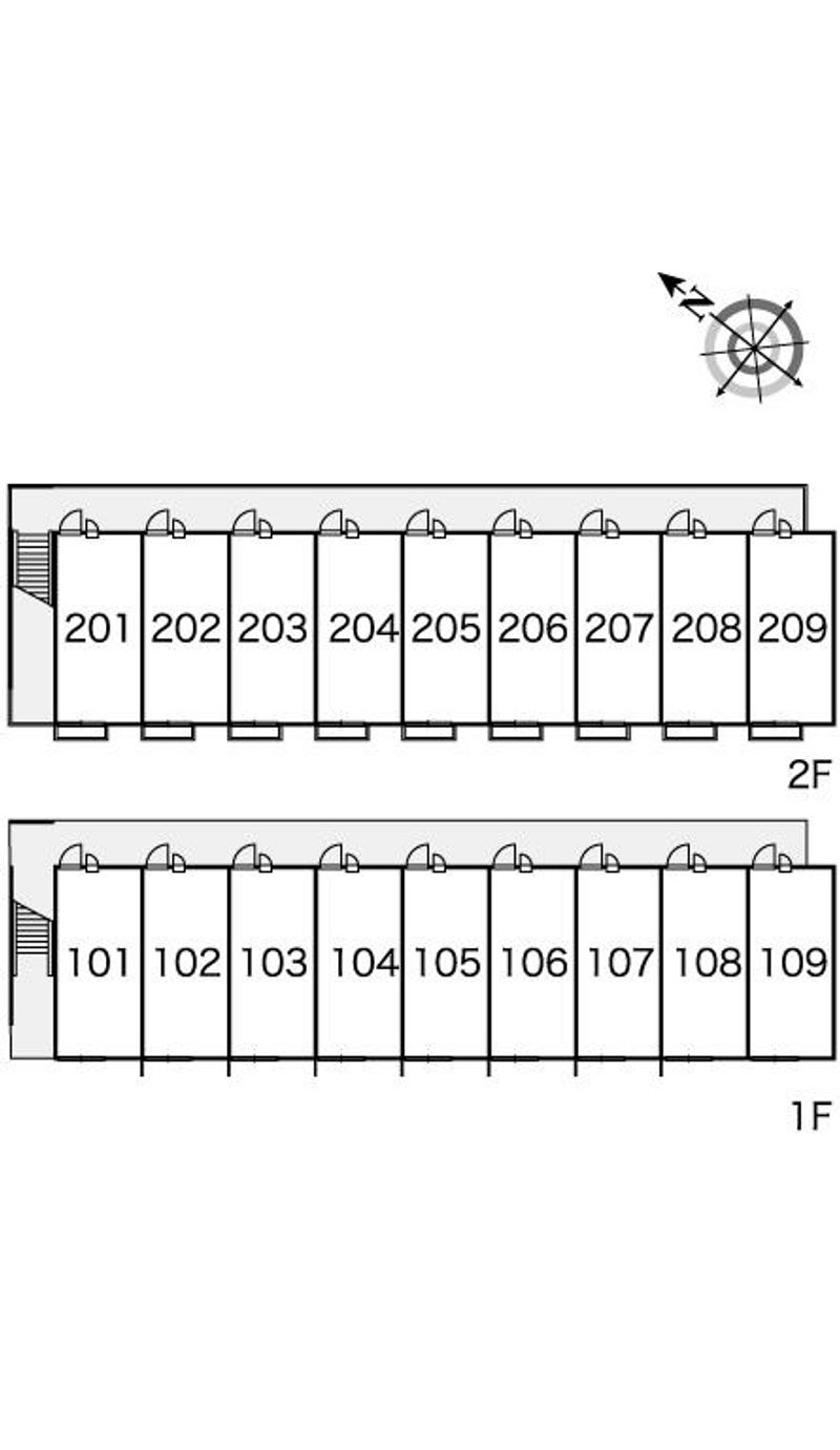 レオパレス東合川Ⅲ 間取り配置図