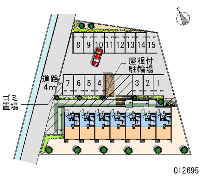 レオパレスアイリス 月極駐車場