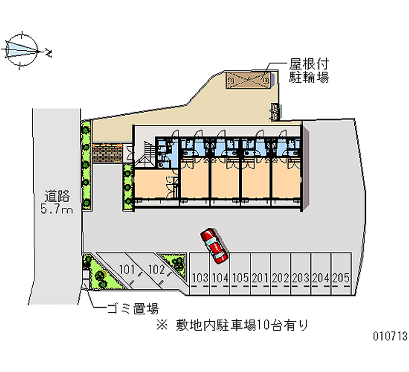 レオパレスハサマ 月極駐車場