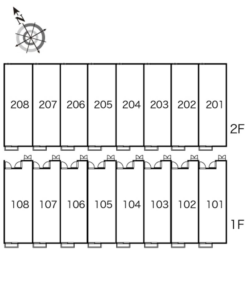 レオパレスみどりⅡ 間取配置図