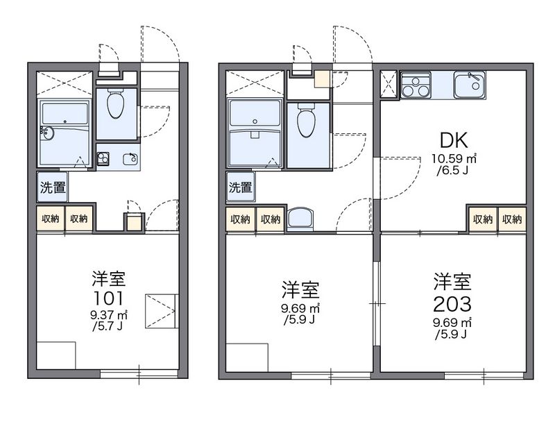 レオパレスラピスⅡ 間取図