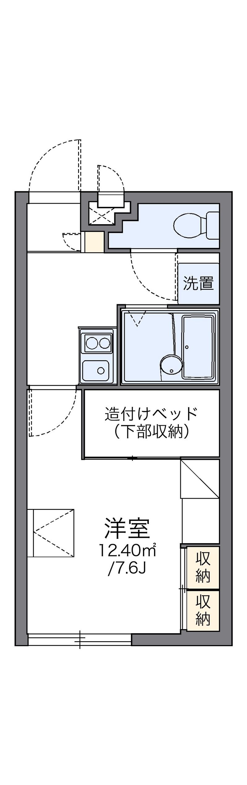 レオパレスパームサイド 間取図