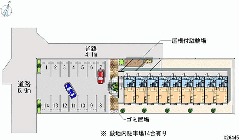 レオパレスフルール 月極駐車場