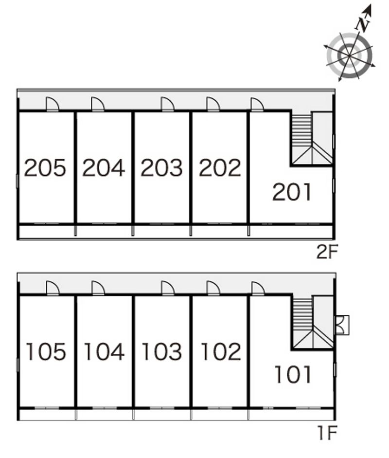 レオパレスフロイデンルーフ 間取配置図