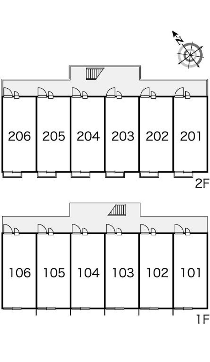 レオパレス湖城が丘 間取り配置図
