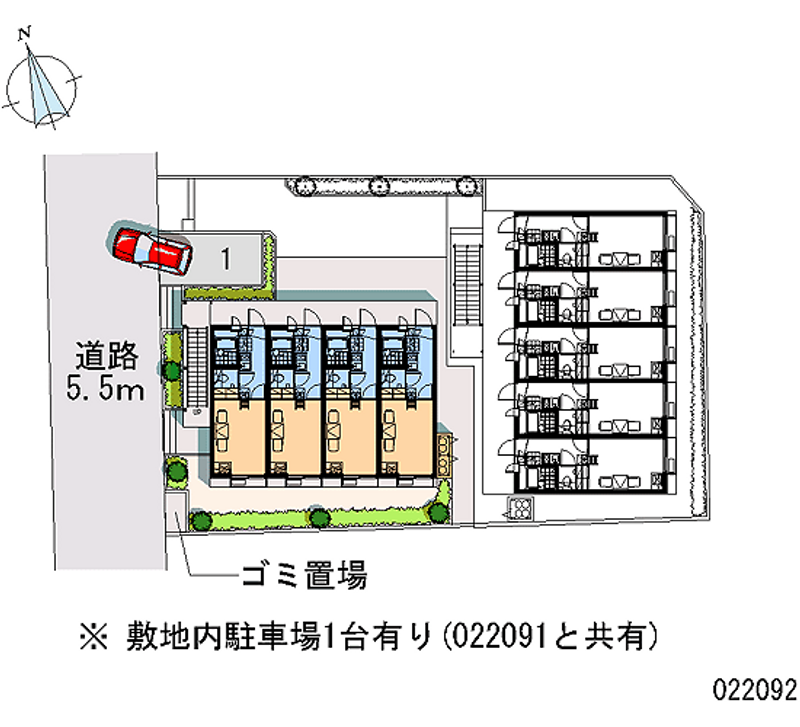 レオパレスメルベーユ湘南Ａ 区画図