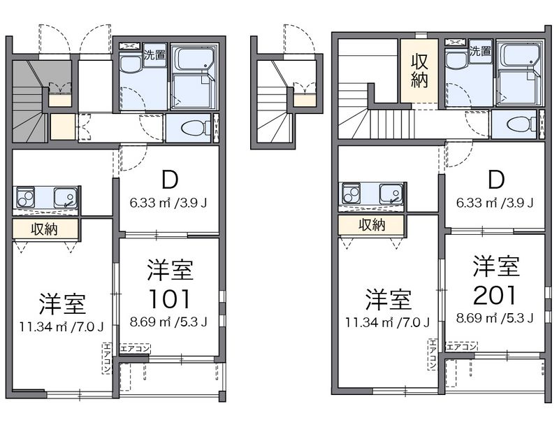 クレイノＲＥＳＴ　清知 間取図