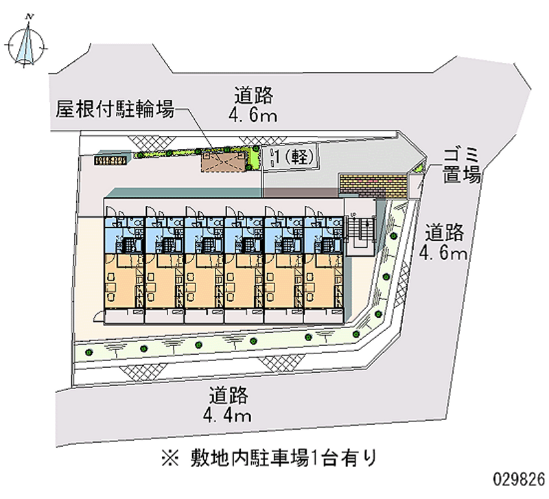 レオパレス日野ＯＧＭⅢ 区画図