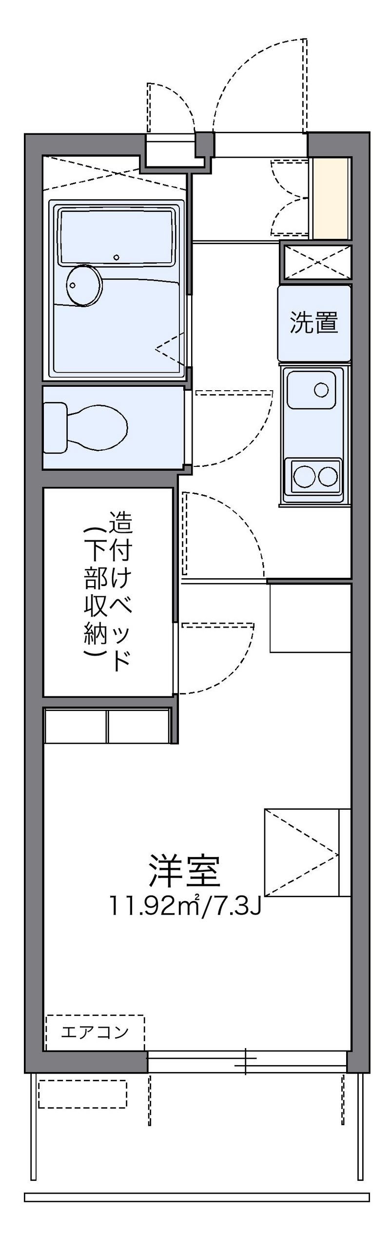 レオパレスエルハピネス 間取図