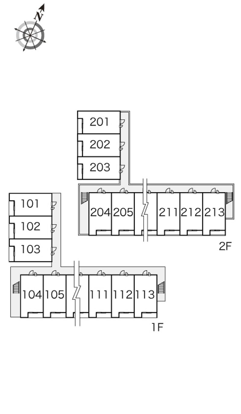 レオパレスプレステージⅢ 間取配置図