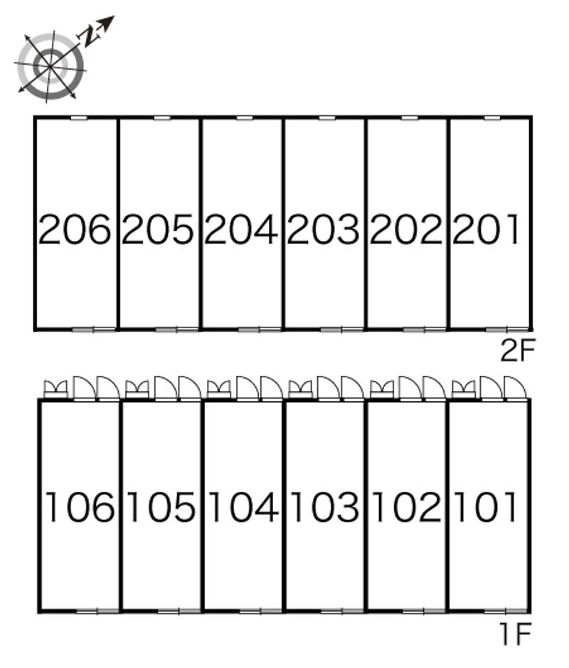 レオパレスギャレ 間取配置図