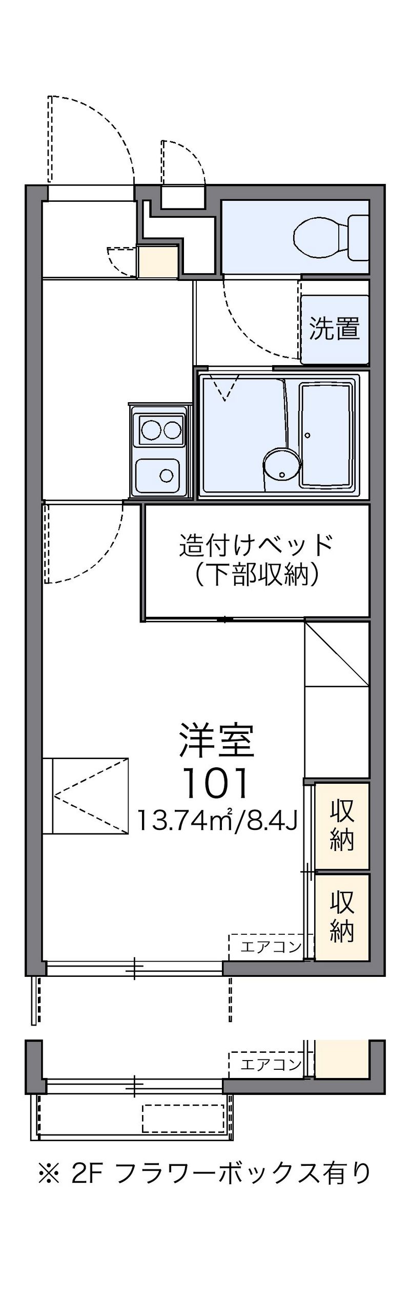 レオパレスパゴダ 間取図
