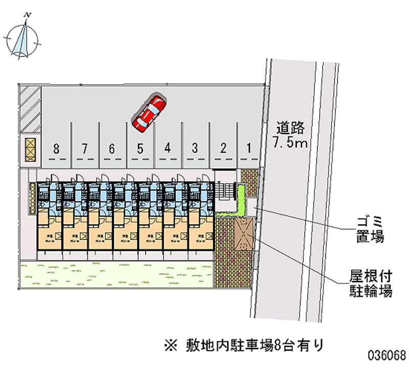 レオパレスグレースコート 月極駐車場