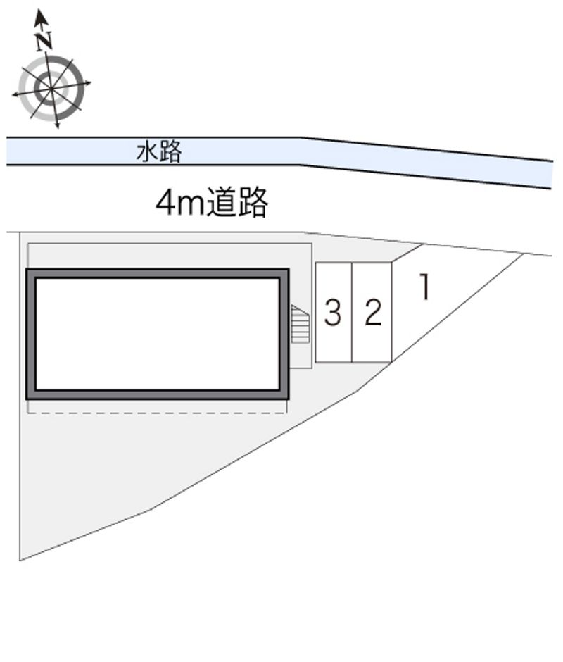 レオパレスクレールⅡ公園前 配置図