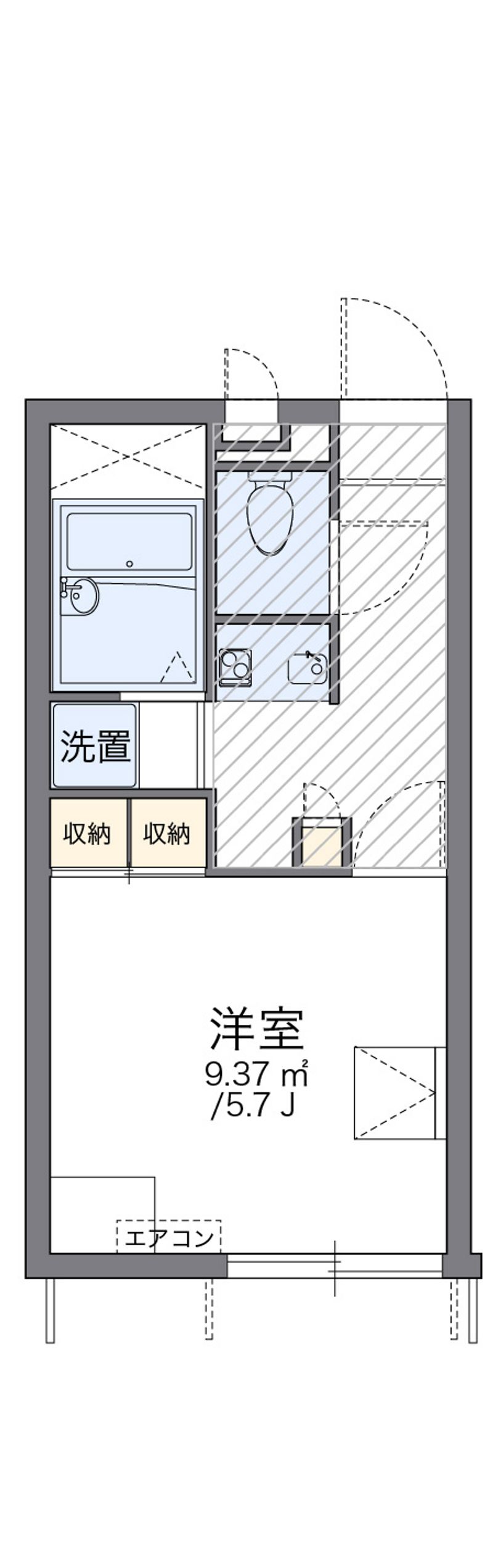 レオパレスイチサト 間取図