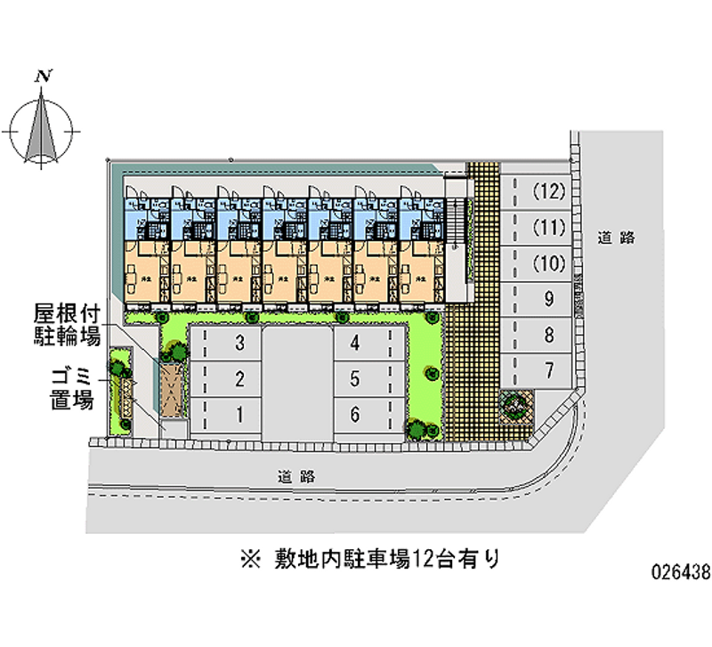 レオパレス大地Ⅱ 月極駐車場