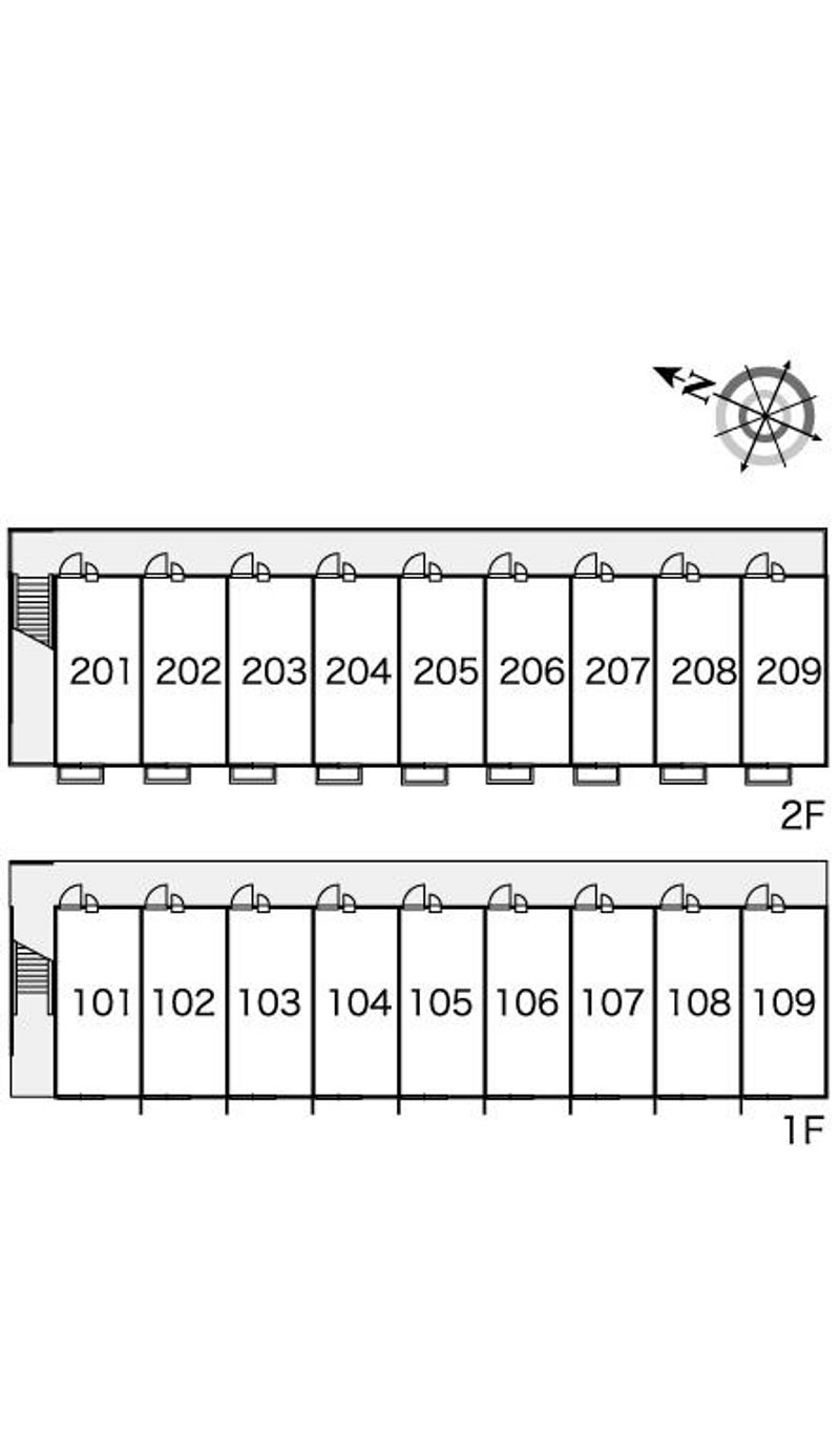 レオパレスローズマリーⅡ 間取配置図