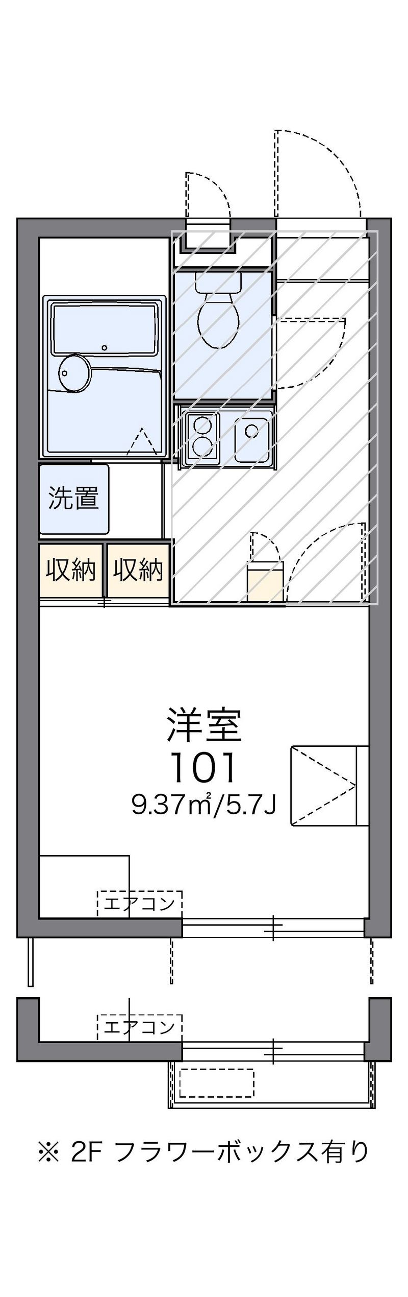 レオパレスアルカネット 間取図