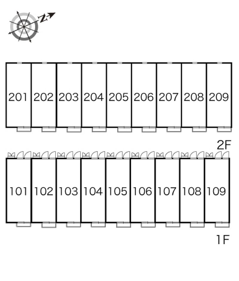 レオパレスグリーンヒルズ 間取配置図
