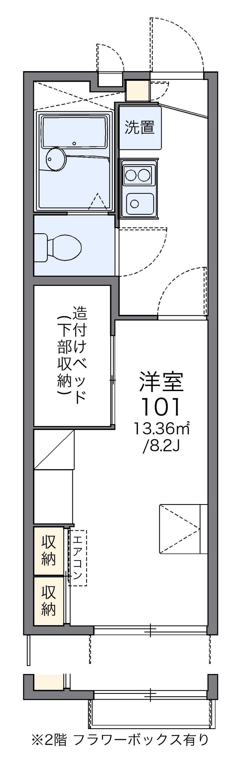 レオパレス喜連北Ⅲ 間取図