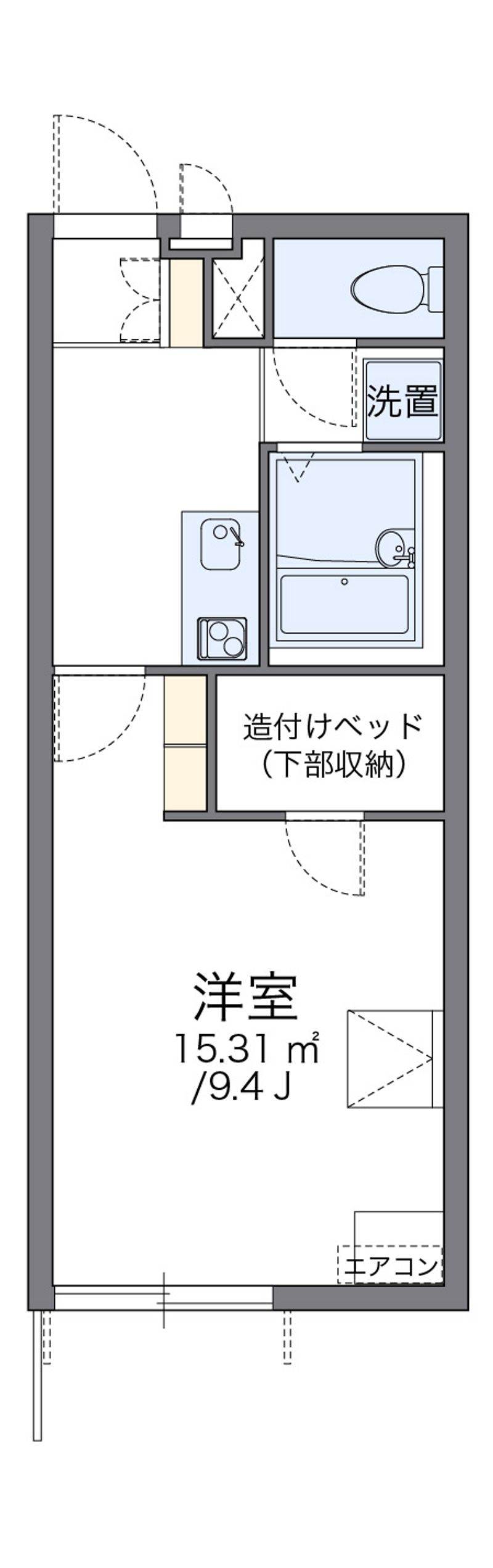 レオパレスアクアグレイス西尾久 間取図