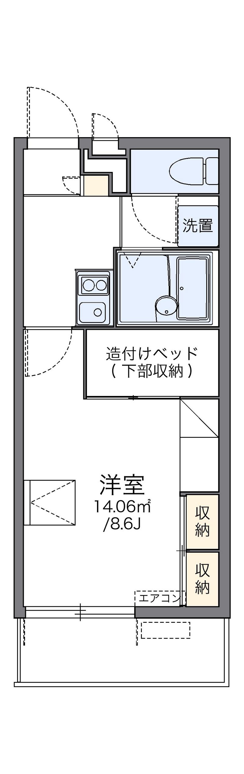 レオパレスアウローラ 間取図