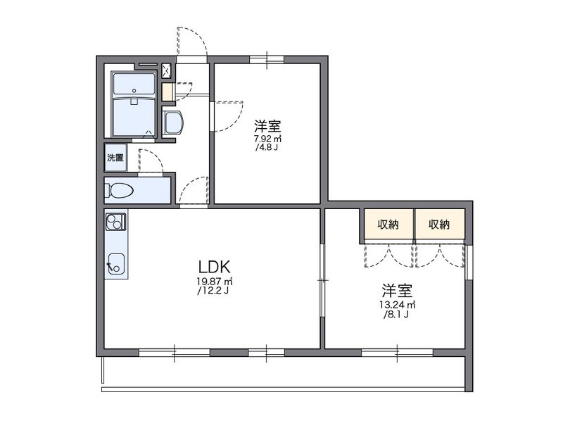 レオパレス鹿子木ＡＲＥＡⅠ 間取図
