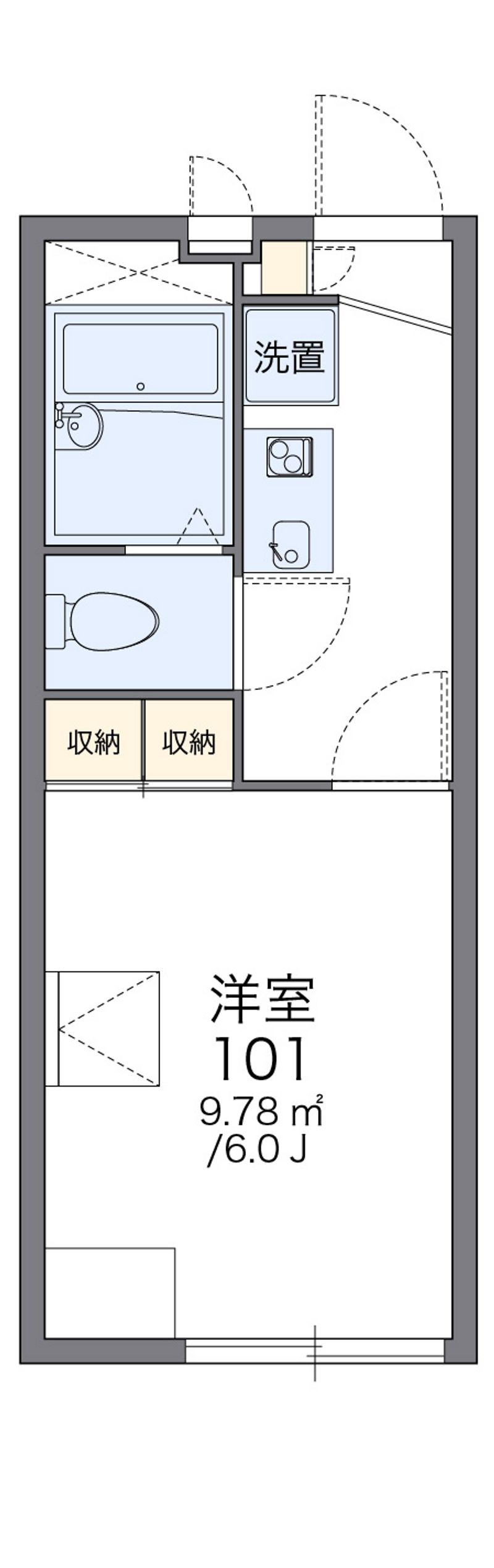 レオパレス三鷹深大寺 間取図