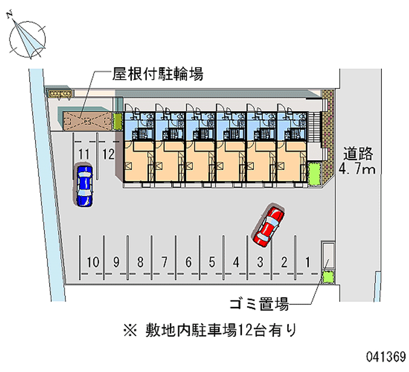 レオパレスリバーサイド 月極駐車場