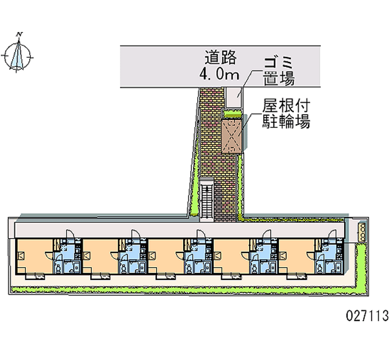 レオパレス中里 区画図
