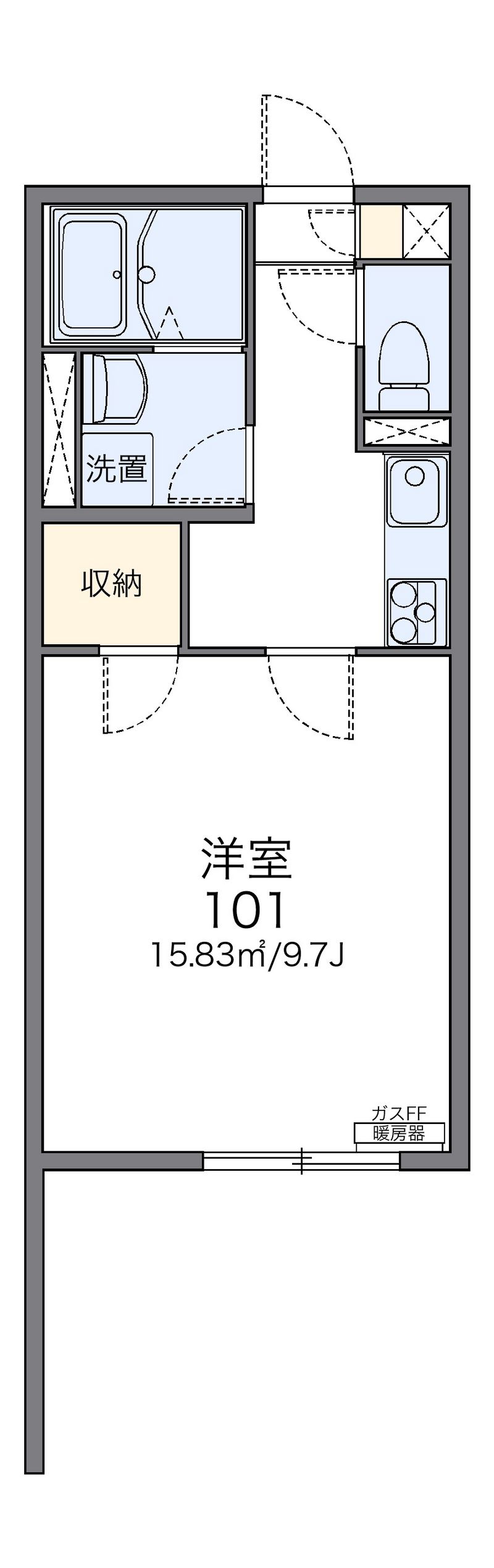 レオパレスオークヒルズ 間取図