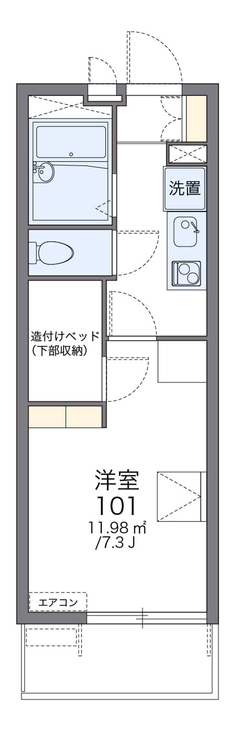 レオパレスグラシアス 間取図
