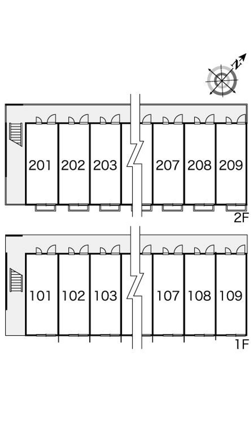 レオパレスＮＡＫＡＧＯＭＥ 間取り配置図