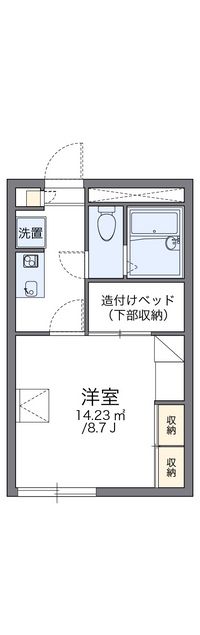 レオパレスパインコート 間取り図