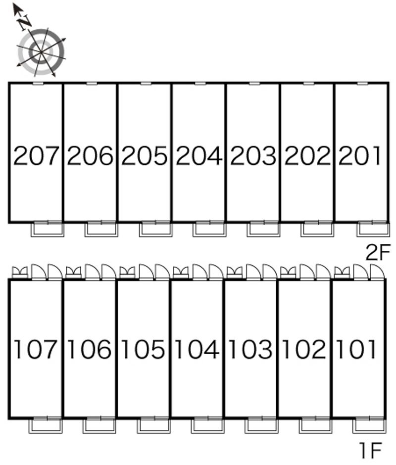 レオパレス新町 間取り配置図