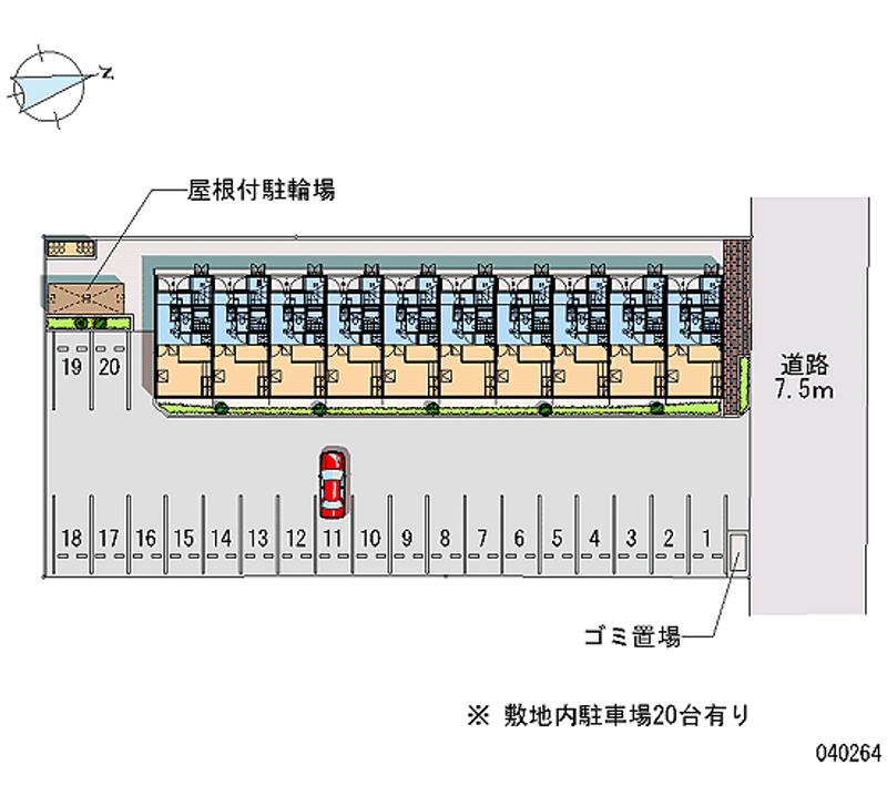 レオパレスミラフェリーチェ 月極駐車場