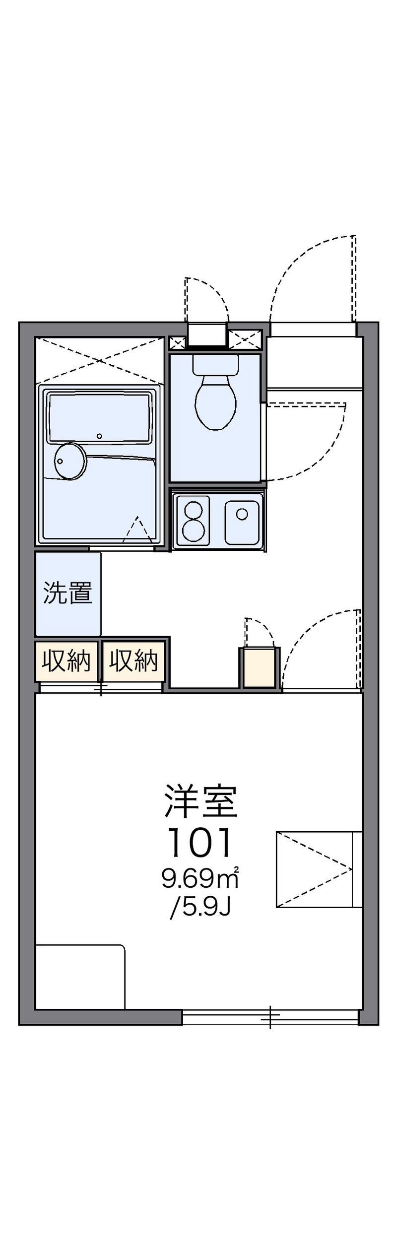 レオパレスライム 間取図