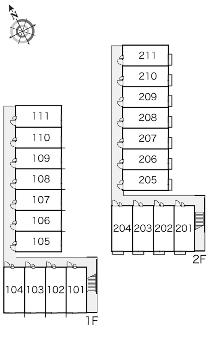 レオパレスヴィラドルチェ白塚 間取配置図
