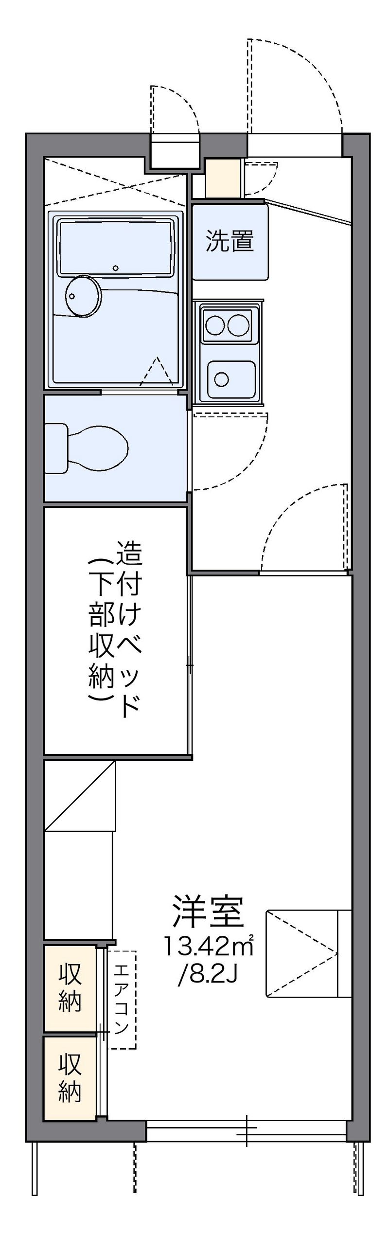 レオパレス津田山手 間取図