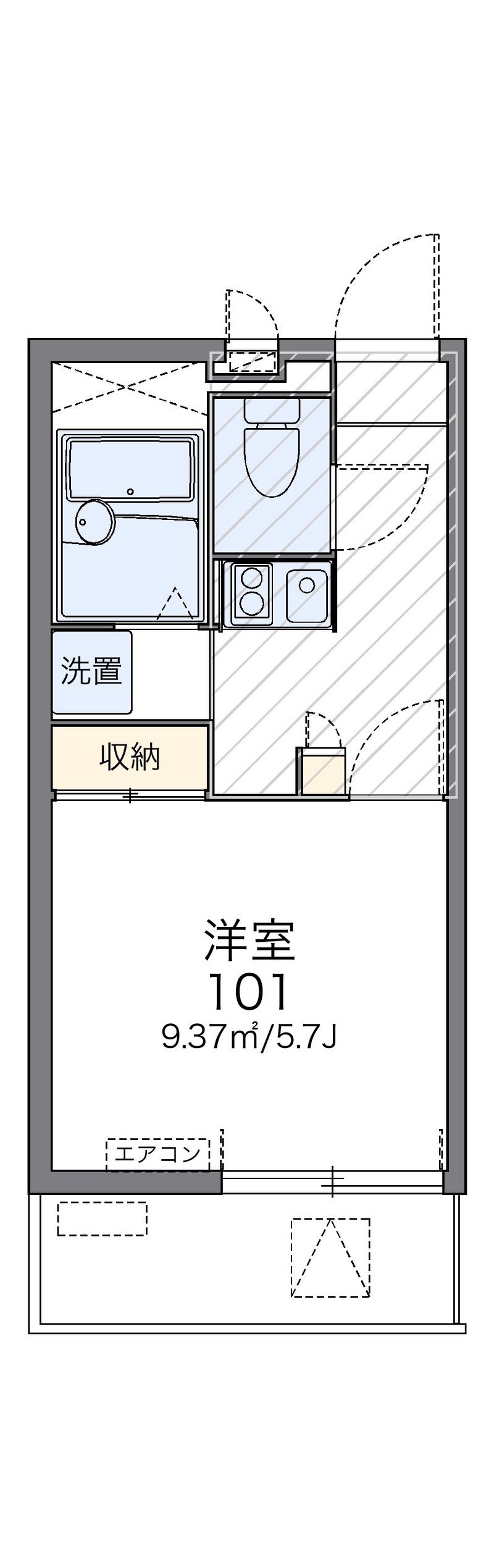 レオパレスすず 間取図