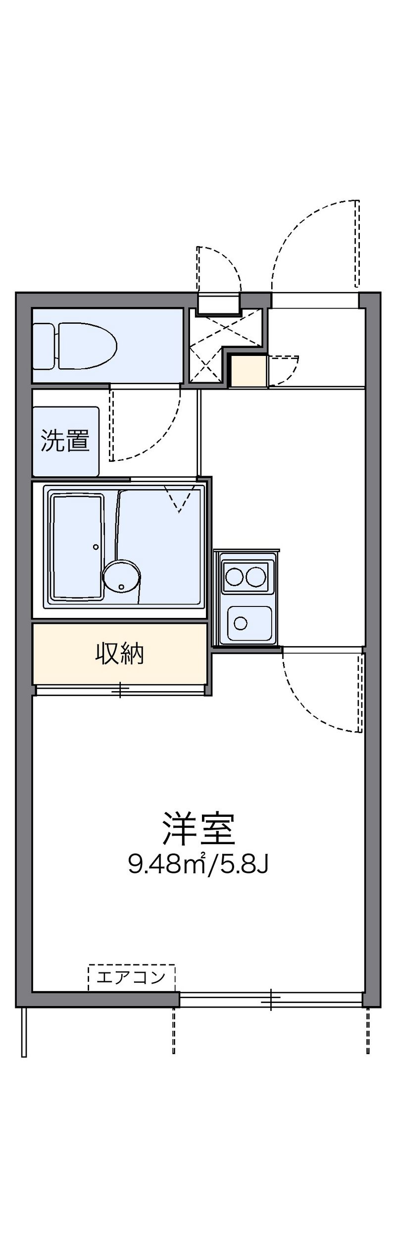 レオパレスハワース 間取図