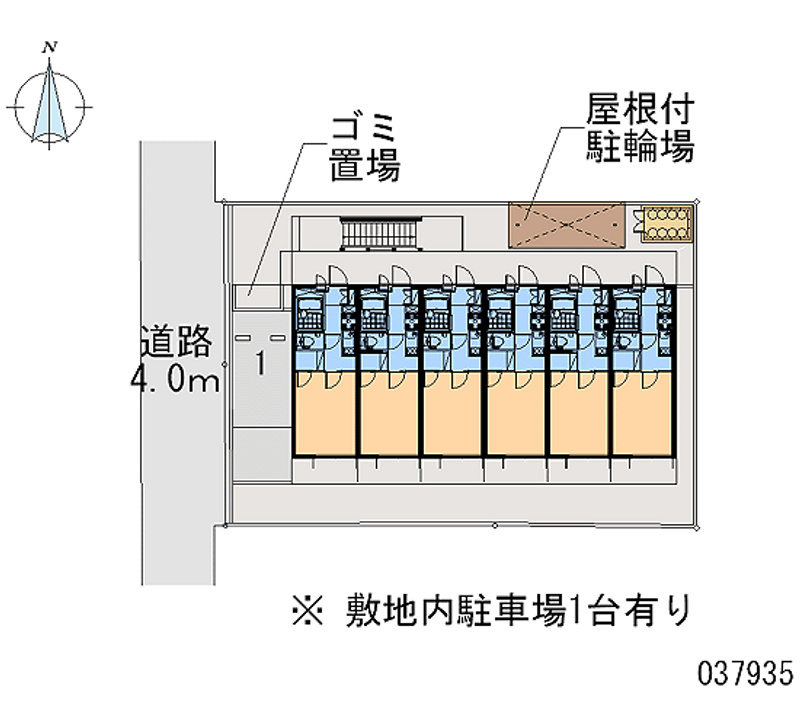 レオパレス中川西 区画図
