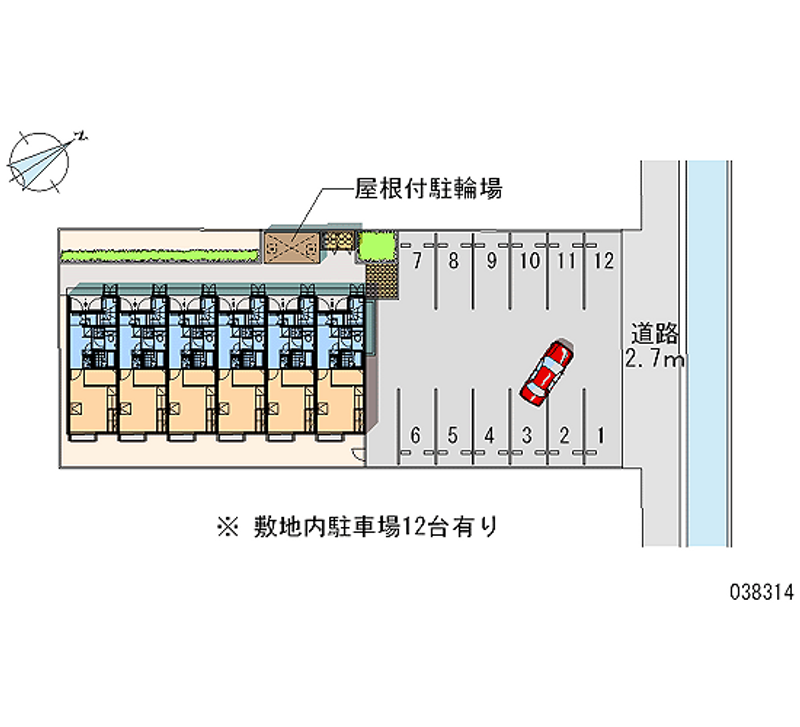 レオパレスコンフォールＭ 月極駐車場